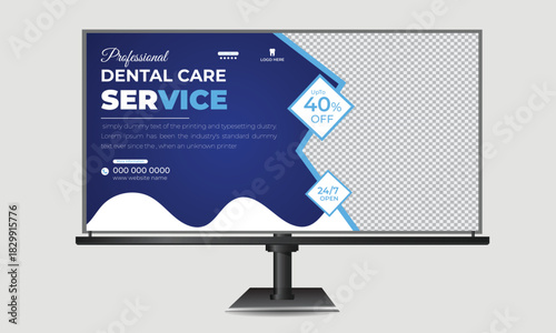 Medical health care standee billboard cover banner template design