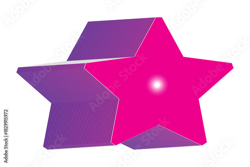 Star shape illustration with pink and purple colors