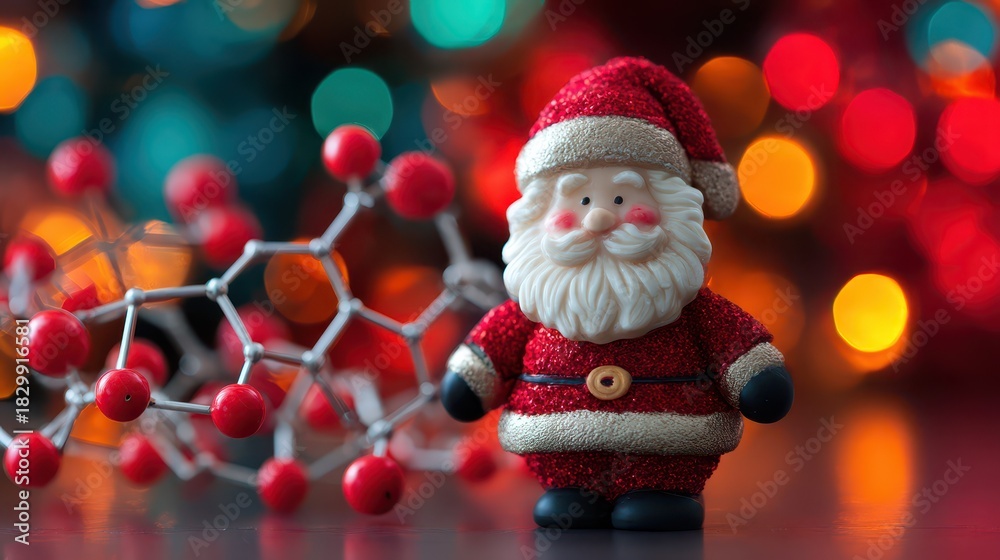 Obraz premium Joyful Santa ornament for holiday cheer