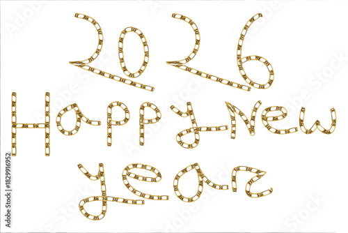 2026 happy new year chain text