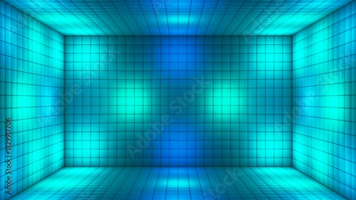 Broadcast Hi-Tech Alternate Blinking Illuminated Cubes Room Stage, Multi Color, Events, 3D, Loopable, 4K