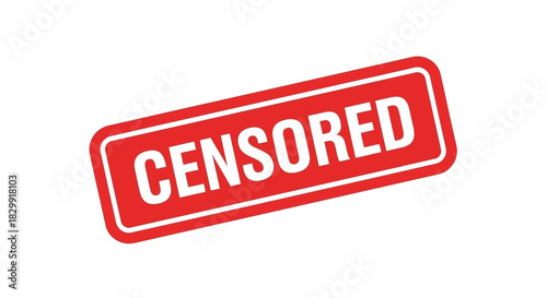 A red rectangular stamp displaying the word censored in white letters