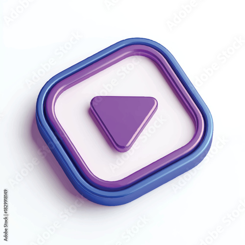 Play button icon for multimedia and application interface design
