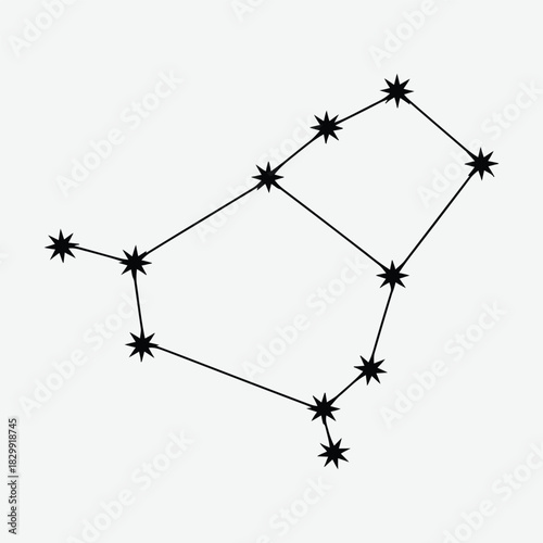 Gemini Constellation star map astrology celestial zodiac design art work