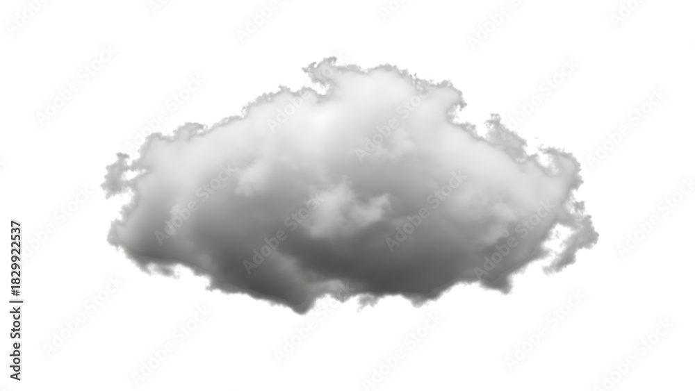 Obraz premium Fluffy white cloud isolated on transparent background for compositing and design elements