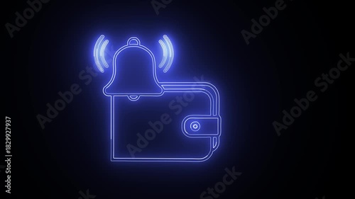 Neon Wallet Notification A Modern Financial Alert Concept.