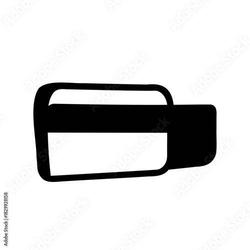 Credit card icon for secure modern financial transactions. Vector, illustration