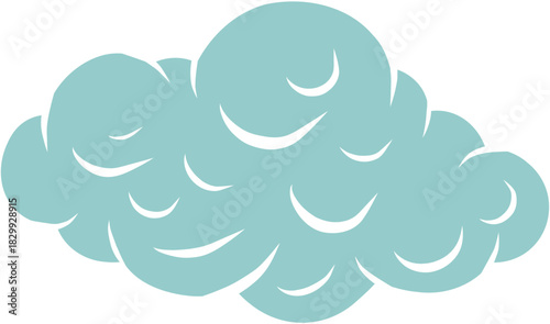 Doodle Hand-Drawn Small Cloud Isolated Weather Element