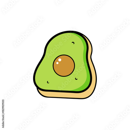avocado toast vector clip art for web and graphic design