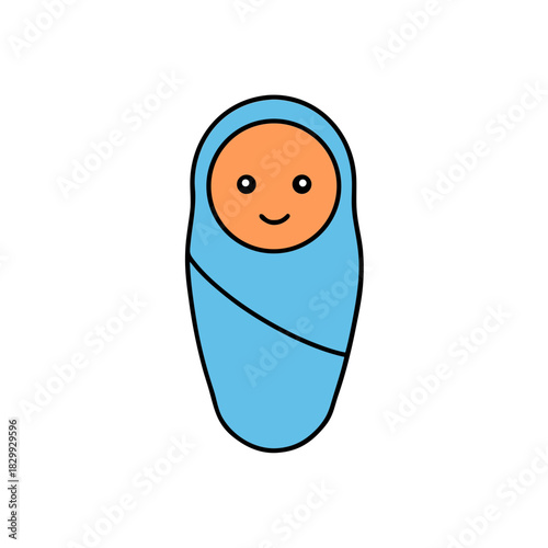 baby swaddle vector clip art for web and graphic design