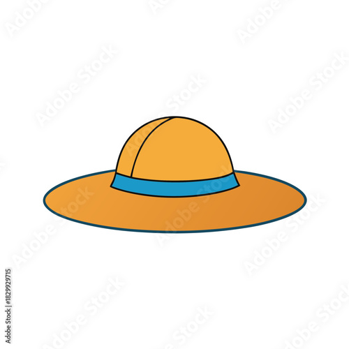 beach hat vector clip art for web and graphic design