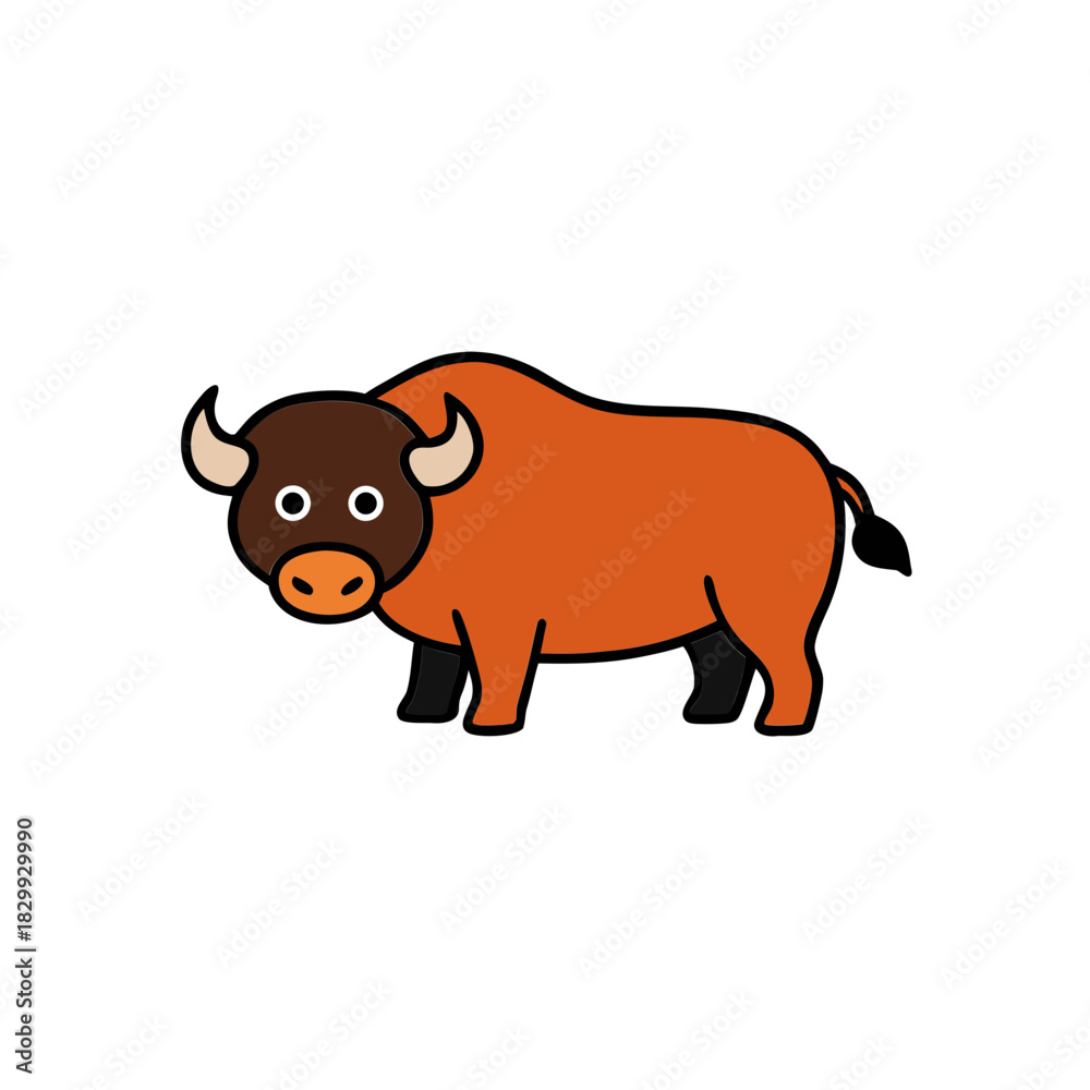 Fototapeta premium buffalo vector clip art for web and graphic design