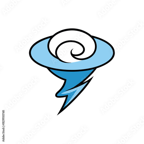 Vector Clip Art Cyclone Icon on White Background for Web and Graphic Design