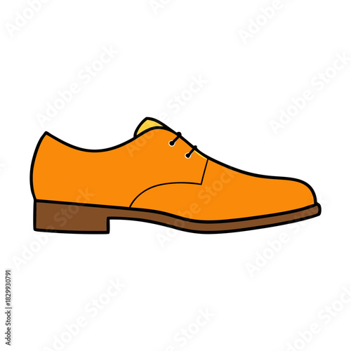 Vector Clip Art Derby Shoes on White Background for Web and Graphic Design