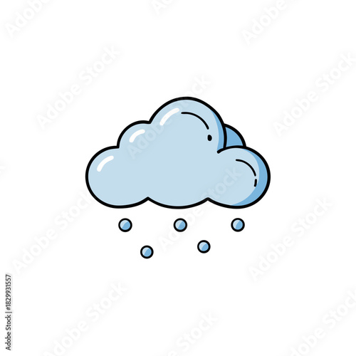 Vector Clip Art Hail Icon on White Background for Web and Graphic Design