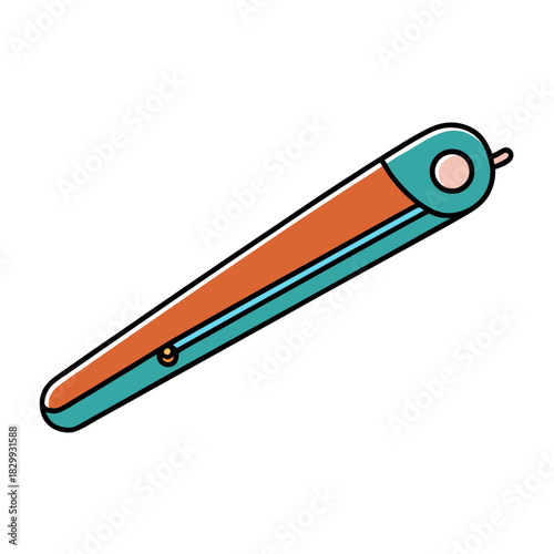 Vector Clip Art Hair Straightener on White Background for Web and Graphic Design