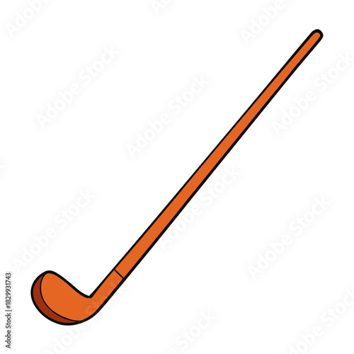 Vector Clip Art Hockey Stick on White Background for Web and Graphic Design