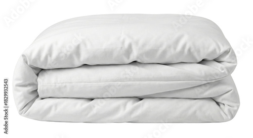 Cuadro en lienzo Folded white duvet cover or bed linen stack mockup