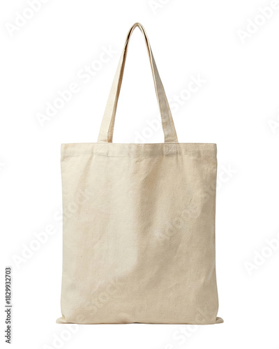 Quadro su tela Beige cotton canvas tote bag mockup front view
