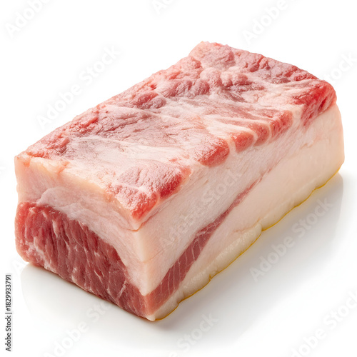 Raw beef bones with marrow cut isolated on a white background presenting fresh meat culinary ingredient for cooking