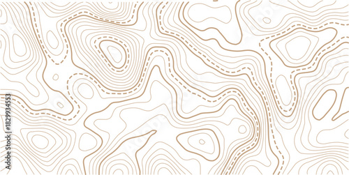  Modern design with White background with topographic wavy pattern design.Topographic gold luxury map background. Geographic abstract pattern.