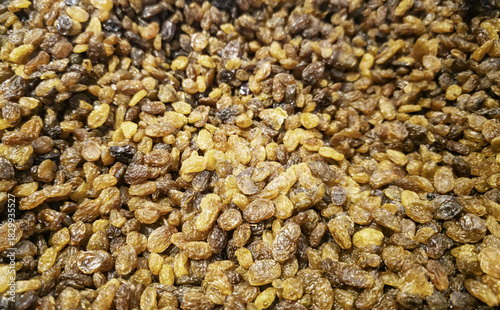 Dried raisins at a market