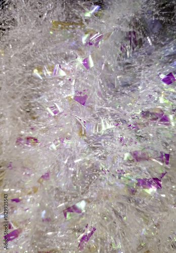 Sparkly Christmas tinsel