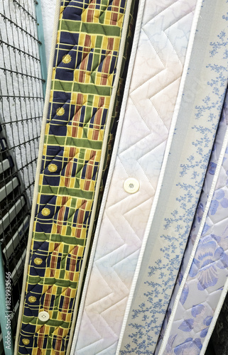 Old mattresses in the trash