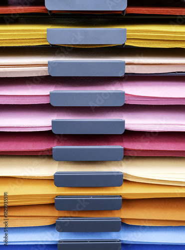 Colored cardstock at the stationery store