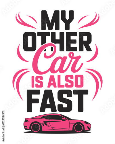 Car graphic vector t-shirt design print