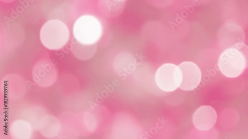 ピンクと白の柔らかなボケが流れるシームレスなロマンチックループ02
