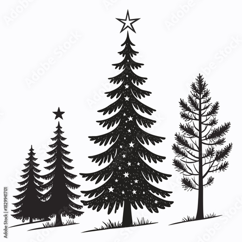 Five black silhouettes of a person named chris