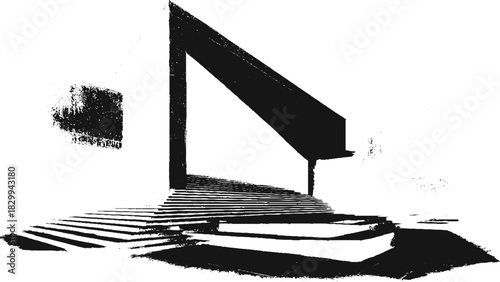 High contrast black grunge texture featuring rugged noise elements and weathered distressed overlay for graphic project