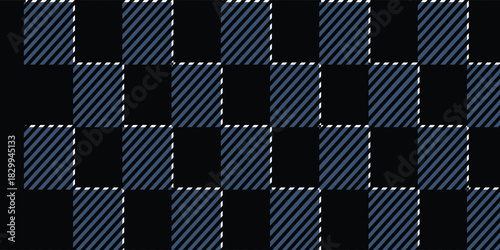 Lumberjack plaid pola mulus. Ilustrasi vektor. Warna biru. Templat tekstil.