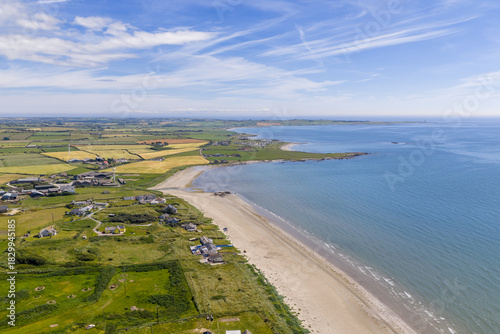 Aerial View Over Tyrella beach, County Down, Northern Ireland