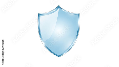 Sleek metallic shield offering protection, security, and digital defense