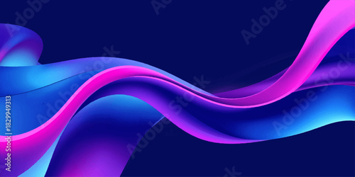 Abstract purple smoke background with flowing dynamic light waves and futuristic curves