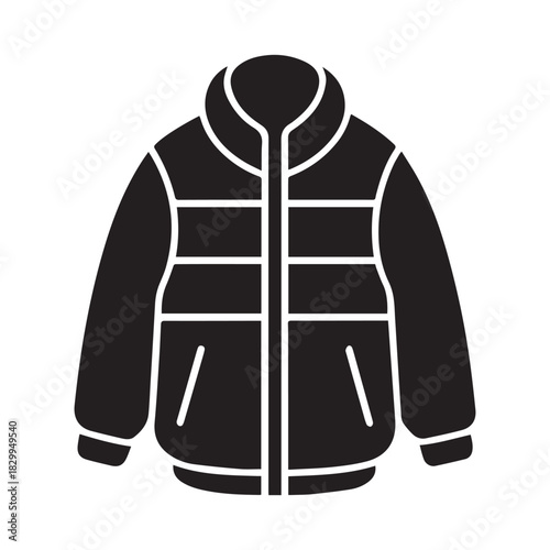 Puffer Jacket Icon Vector Illustration