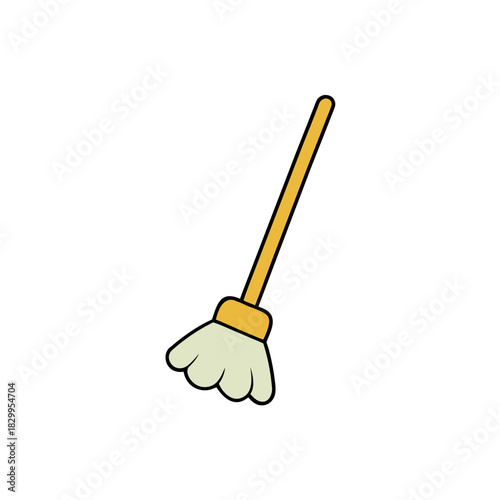 vector clip art mop on white background for web and graphic design