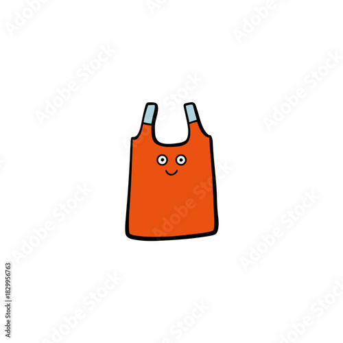 vector clip art reusable bag on white background for web and graphic design