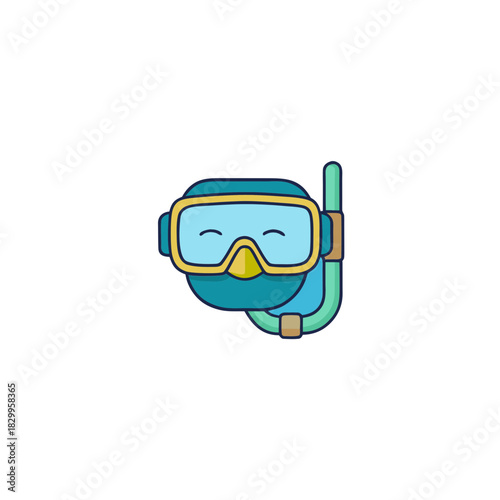 vector clip art snorkeling mask for web and graphic design