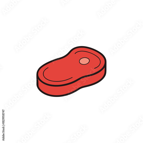 vector clip art steak on white background for web and graphic design