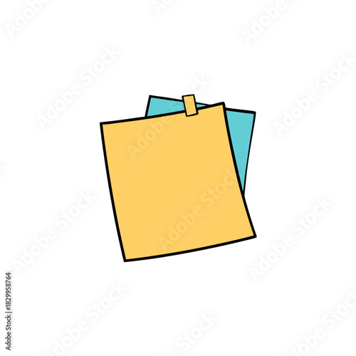 vector clip art sticky notes on white background for web and graphic design