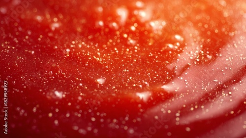 Bright red tomato juice texture closeup © PrettyVectors