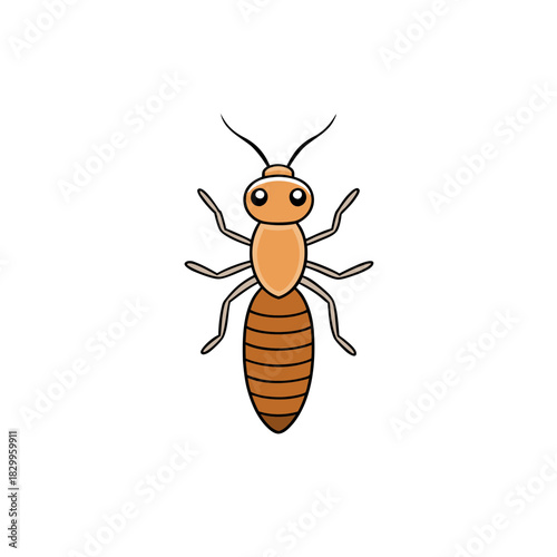 vector clip art termite on white background for web and graphic design