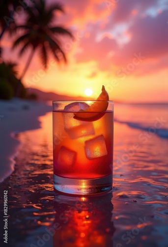 Gradient Sunrise Tequila Vibes Beachy Paradise Dusk Horizon Dream