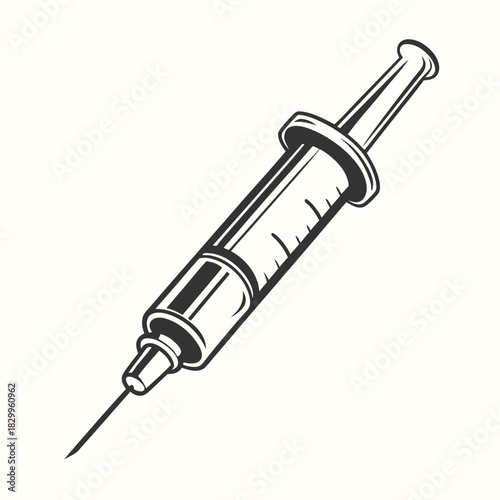 medical syringe features a needle with measurement lines for healthcare applications now