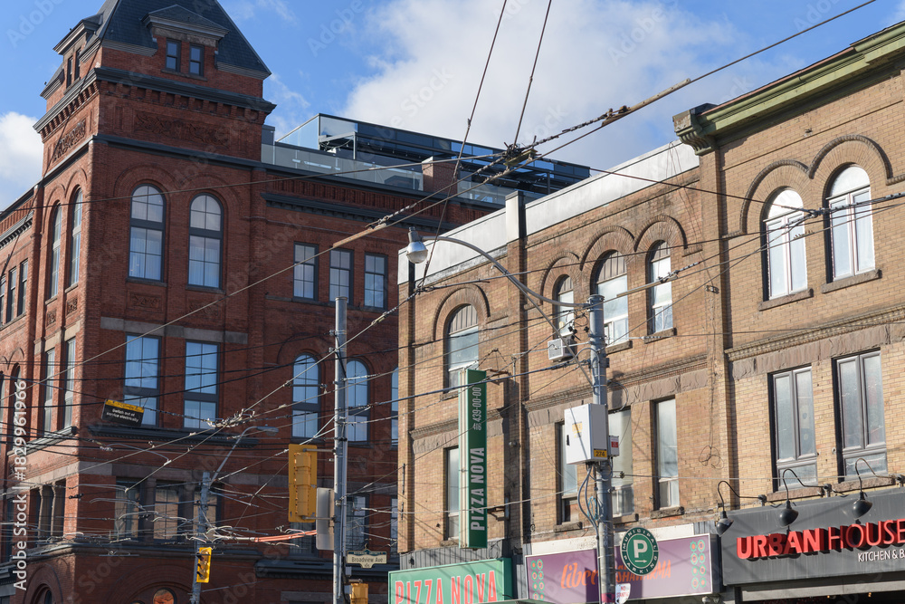 Fototapeta premium exterior of The Broadview Hotel located at 106 Broadview Av, Toronto