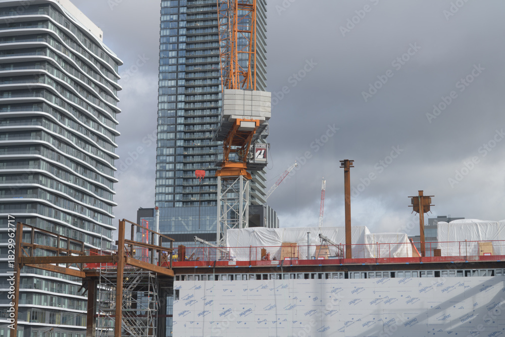 Obraz premium view of The Dani Reiss Modern and Contemporary Gallery under construction at the Art Gallery of Ontario (from staircase north side), Toronto