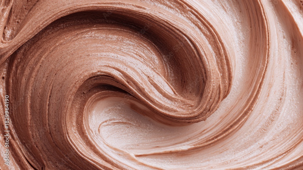 Obraz premium Chocolate yogurt close-up texture. Food background